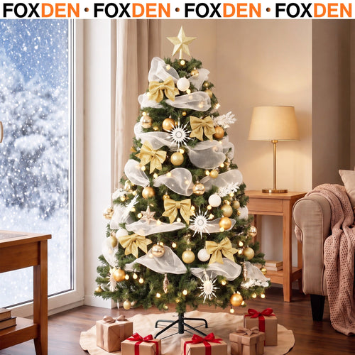Pre-Lit Christmas Tree with 150 Warm White LEDs and Remote 5ft Green