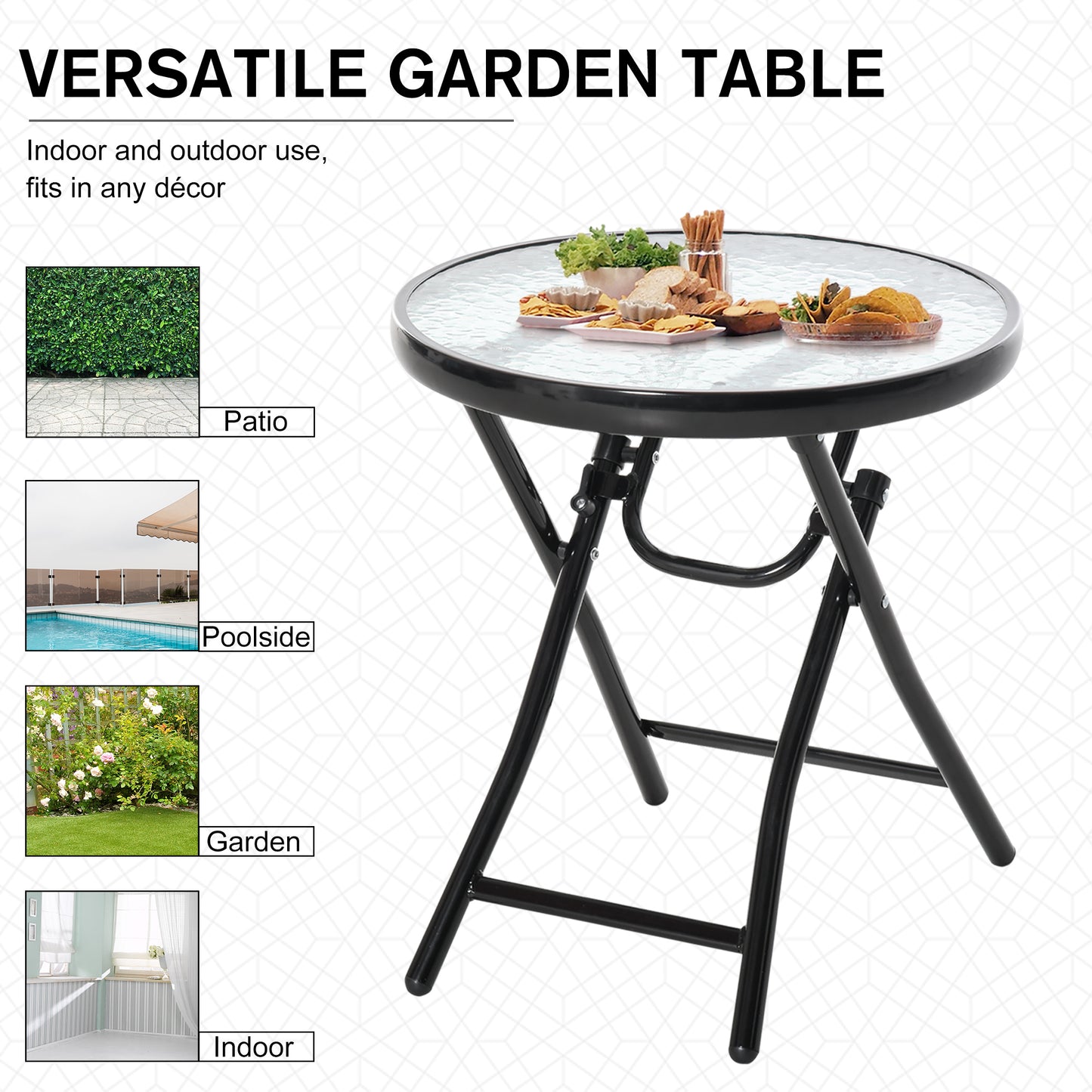 Folded/extended view - Garden Tables | FOXDEN