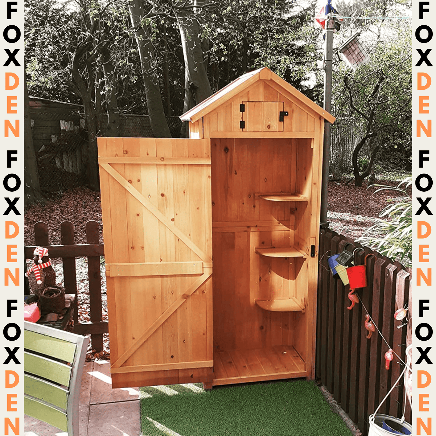 Outsunny Garden Storage Shed - Wooden Tool Shed, Outdoor Storage