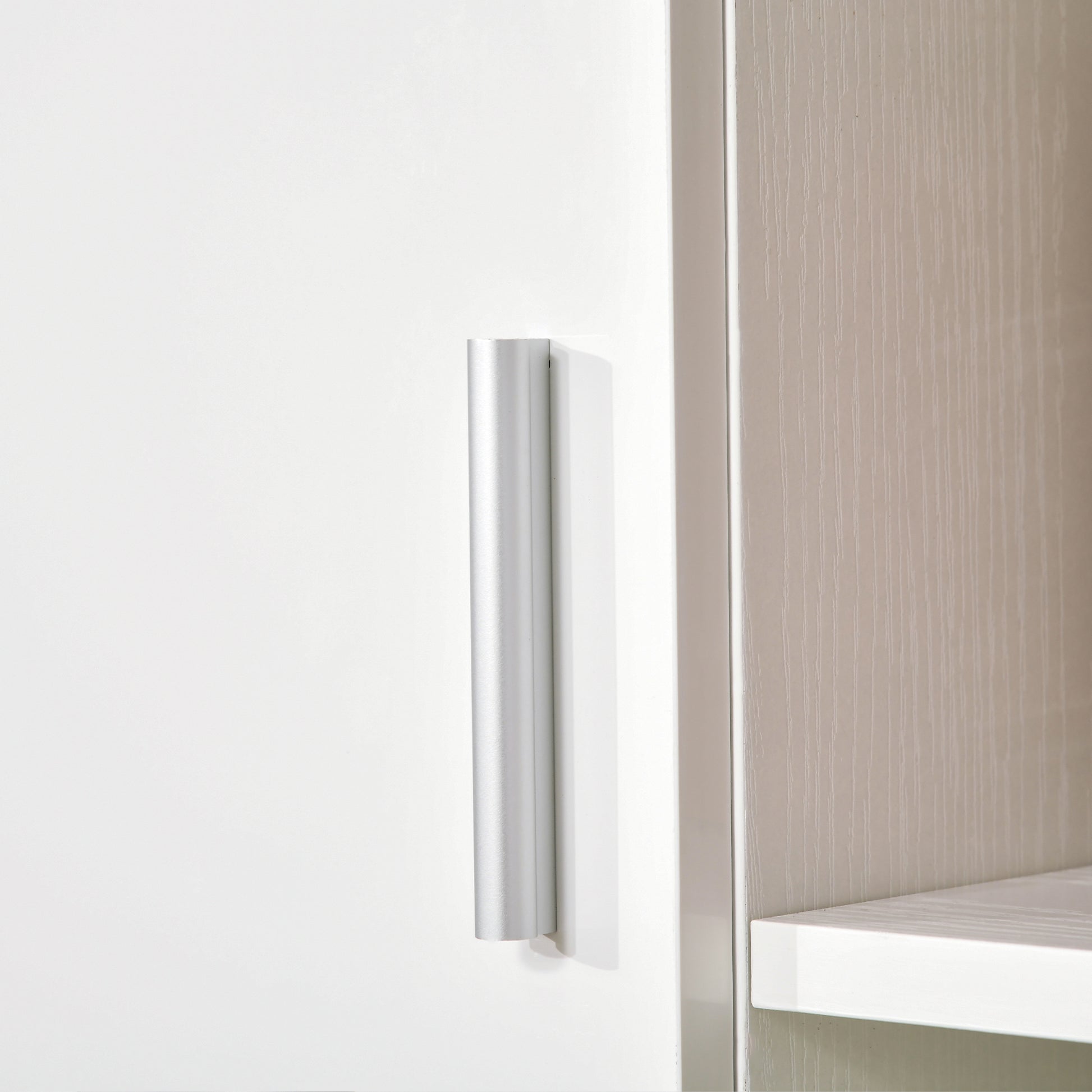 Kitchen Cupboard, Modern Kitchen Storage Cabinet with Shelves and Drawer, Free Standing Kitchen Units, 166 cm, White